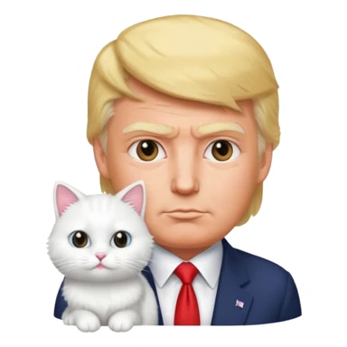 Trump with a cat sticker