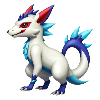 Shiny Vibrant Exotic Colorful Cool Zangoose-Salandit-Absol-fusion sticker