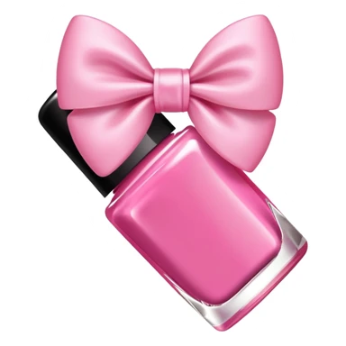 Nail Polish pink bow sticker