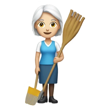 white middle aged woman holding up a litter picker sticker
