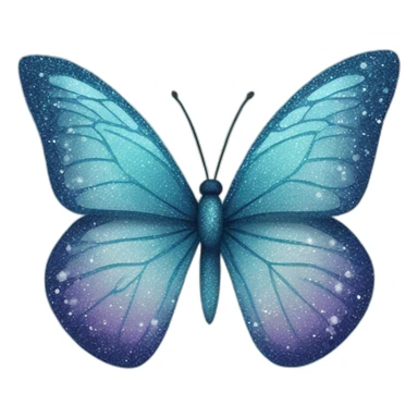 ice glitter butterfly sticker