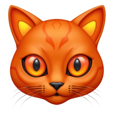 neon red alien cat sticker