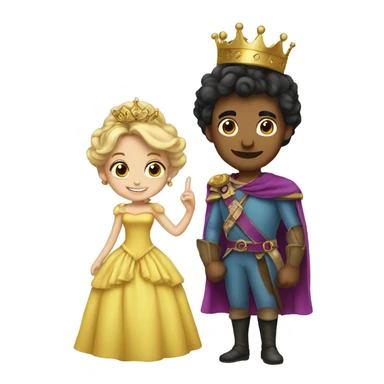 A prince and a princess  sticker