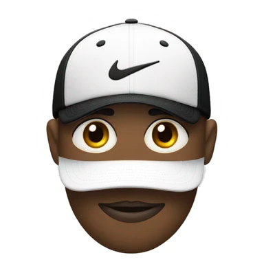 Una gorra nike en una persona blanca con sueter negro sticker