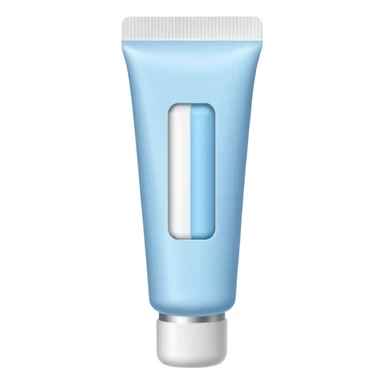 ointment tube light blue and white, thin sticker