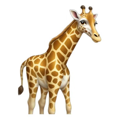Une girafe avec une tête de zèbre sticker