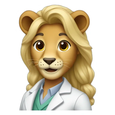 Lioness teeth doctor sticker