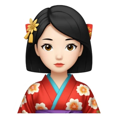 japaneses old culture woman sticker