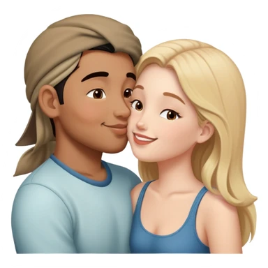  Népales men kiss white girl sticker