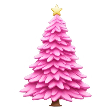 Pink Christmas tree sticker