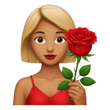 flower-holding person sticker