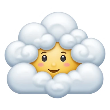 heaven cloud without face sticker