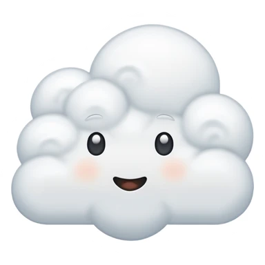 thinking cloud, simple, clear, no text sticker