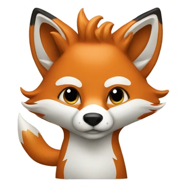 One fox with 9 big tails  sticker