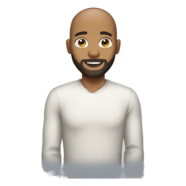 Light skin guy with beard, less hair on head  sticker