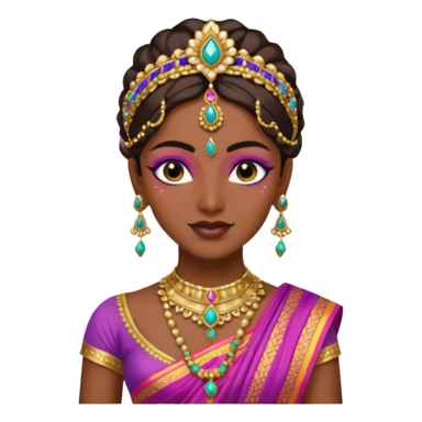 indian dancer face sticker
