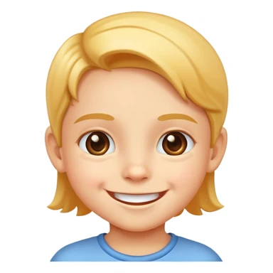 child smiling brightly, cheerful and friendly sticker