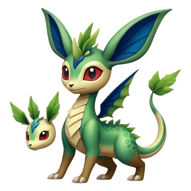 Flygon-Drakeon-Leafeon-Hybrid-Creature sticker