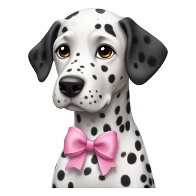 Dalmatian with a pink bow sticker