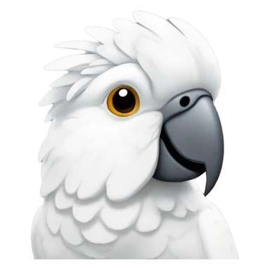 White cockatoo head front sticker