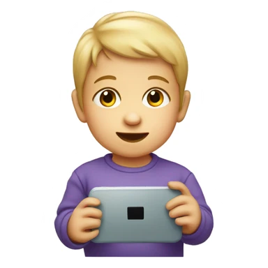 a small baby child with smartphone in its hands sticker