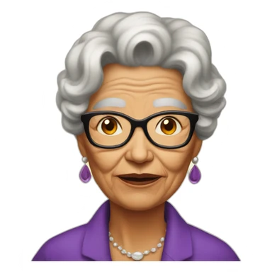 Grand mother poker face  sticker