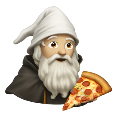 Wizard eating pizza sticker