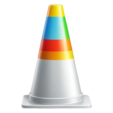 Rainbow Construction cone ￼￼￼ sticker