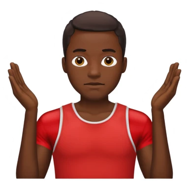 black guy red tank top sticker