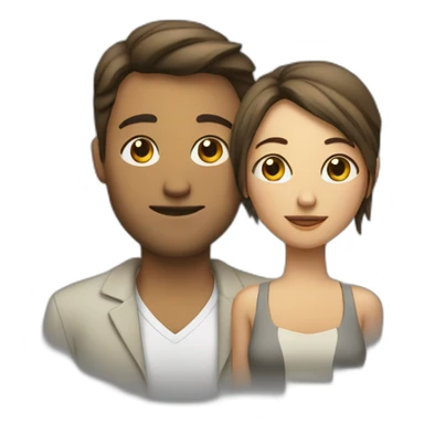 Homme sur une femme sticker