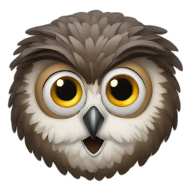 a goofy owl sticker