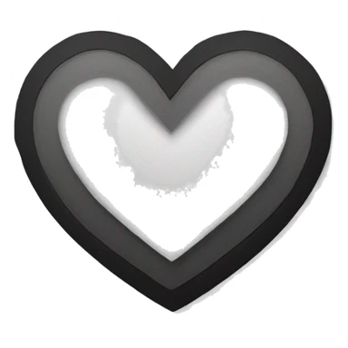 black heart on white tape sticker