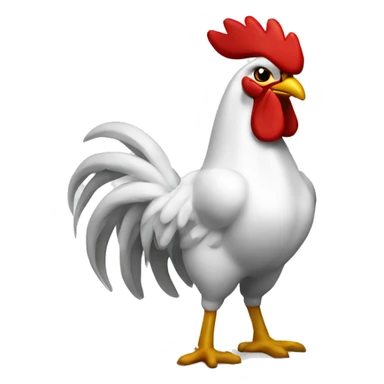 Strong boxing rooster with white shirt sticker