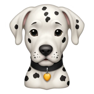white Great Dane with black spots sticker