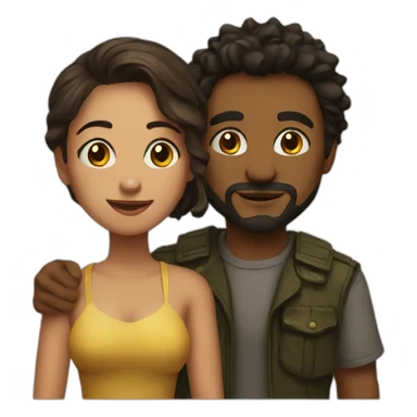 Leo das with eliza das sticker