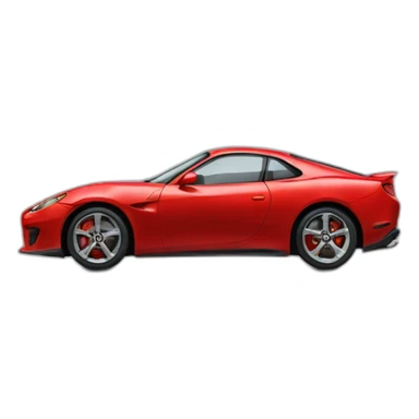 Red sport car sticker