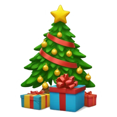 Gifts under tree sticker