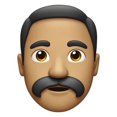 Um pai com bigode calvo com pele morena  sticker