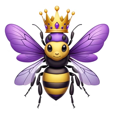 ￼ Purple Queen Bee sticker