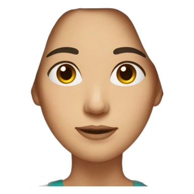 middle age woman with long dark brown hair sticker