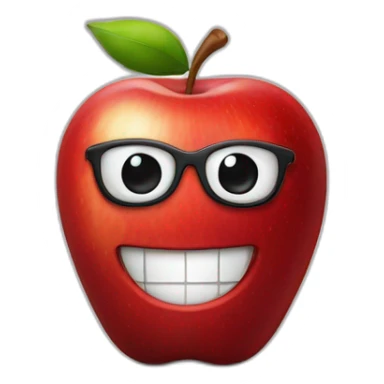 red apple wall street sticker