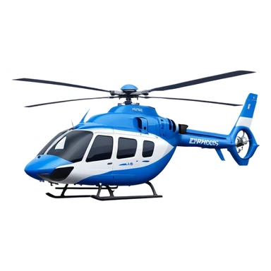 Eurocopter EC135 - Airbus Helicopters (Model Year: 2020) (Iconic colour: Blue and white) sticker