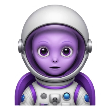 purple alien white Astronaut sticker