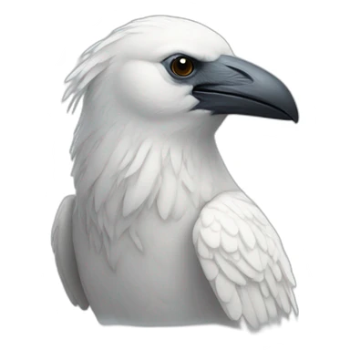 white raven sticker