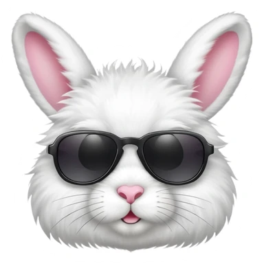 Bunny wearing sunglasses sticker