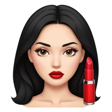 “Emoji girl, femme fatale, black hair. megan fox vibes sticker