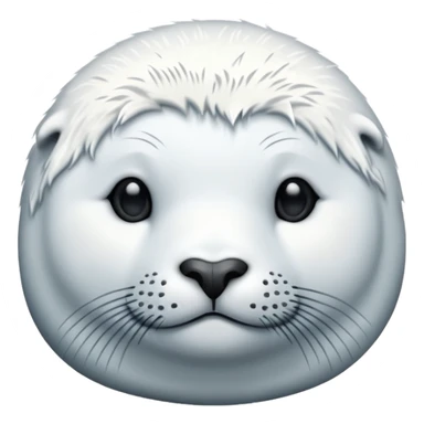white winter & artic animal (seal with no hair )  sticker