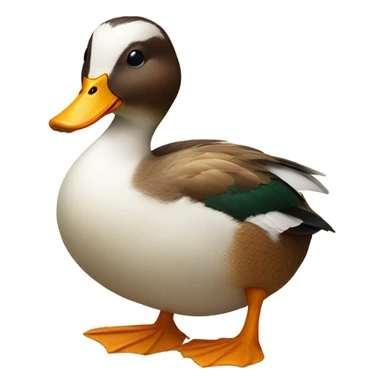 Duck holding a pumpkin sticker