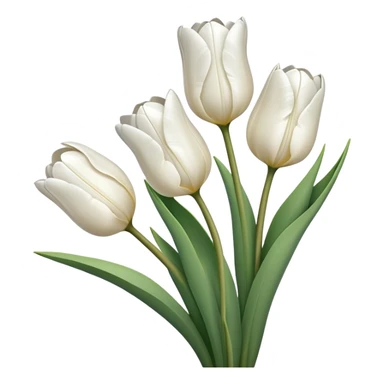 White tulips sticker