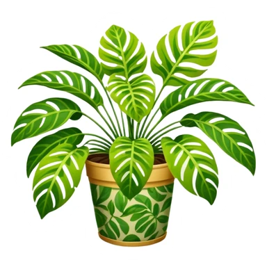 maranta lemon lime plant sticker